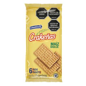 Galletas crakenas maiz dulce paq.x6und x153g