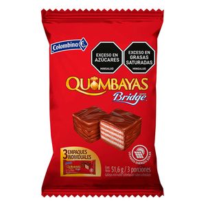 Galletas quimbayas chocolate  paquetes x3und x17.2g