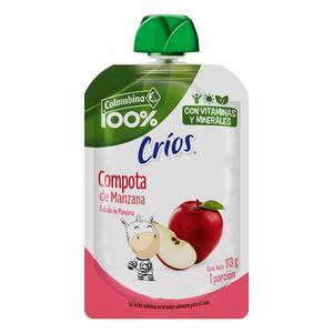 Compota Crios manzana sin azúcar x113g