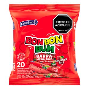 Caramelo Bon Bon Bum barra masticable fresa x20und x180g