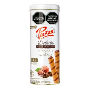 Barquillos Piazza deleite chocolate avellana x120g