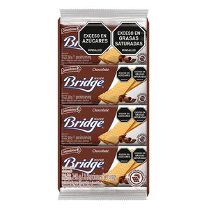 Galletas Bridge wafer chocolate x8 paquetes x30g c-u