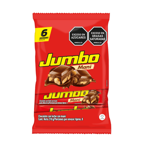 Chocolatina Jumbo Maní x6und x210g