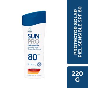 Protector solar piel sensible spf 80 Sun pro x 220 ml