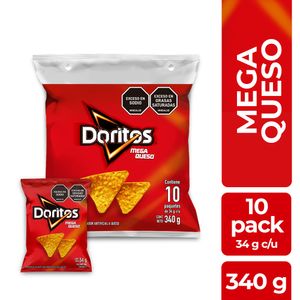 Pasabocas Doritos Mega Queso X10 Unidades X340g