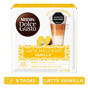 Cápsulas Nescafé Dolce Gusto latte macchiato vainilla 16 cápsulas x188g