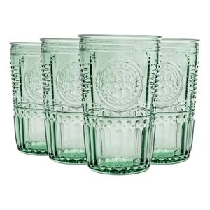 Set X 4 Vasos Romantic Water Verde Bormioli Rocco 340ml