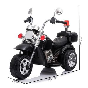 Moto Eléctrica para Niños Triciclo Trimoto Tipo Harley Chopper Luces