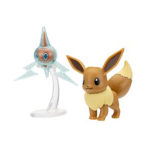 Figuras Pokemon Juguete Batalla Mini 5Cm Eeve & Rotom