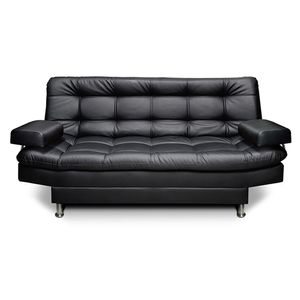 Sofa Cama Imperial tipo cuero negro