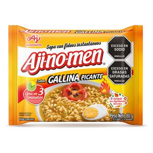 Sopa Ajinomen instantánea fideos gallina picante x80g