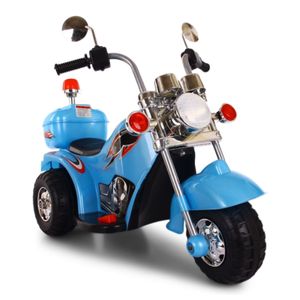 Moto Eléctrica para Niños Triciclo Trimoto Tipo Harley Chopper Luces