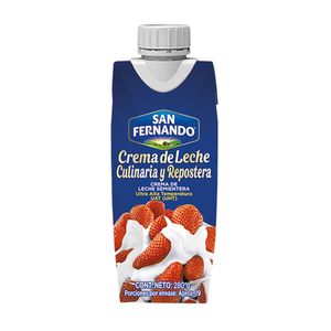 Crema de leche San Fernando tetra semientera x330ml