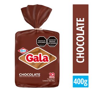 Ponqué Gala bloque chocolate x10 tajadas x400g