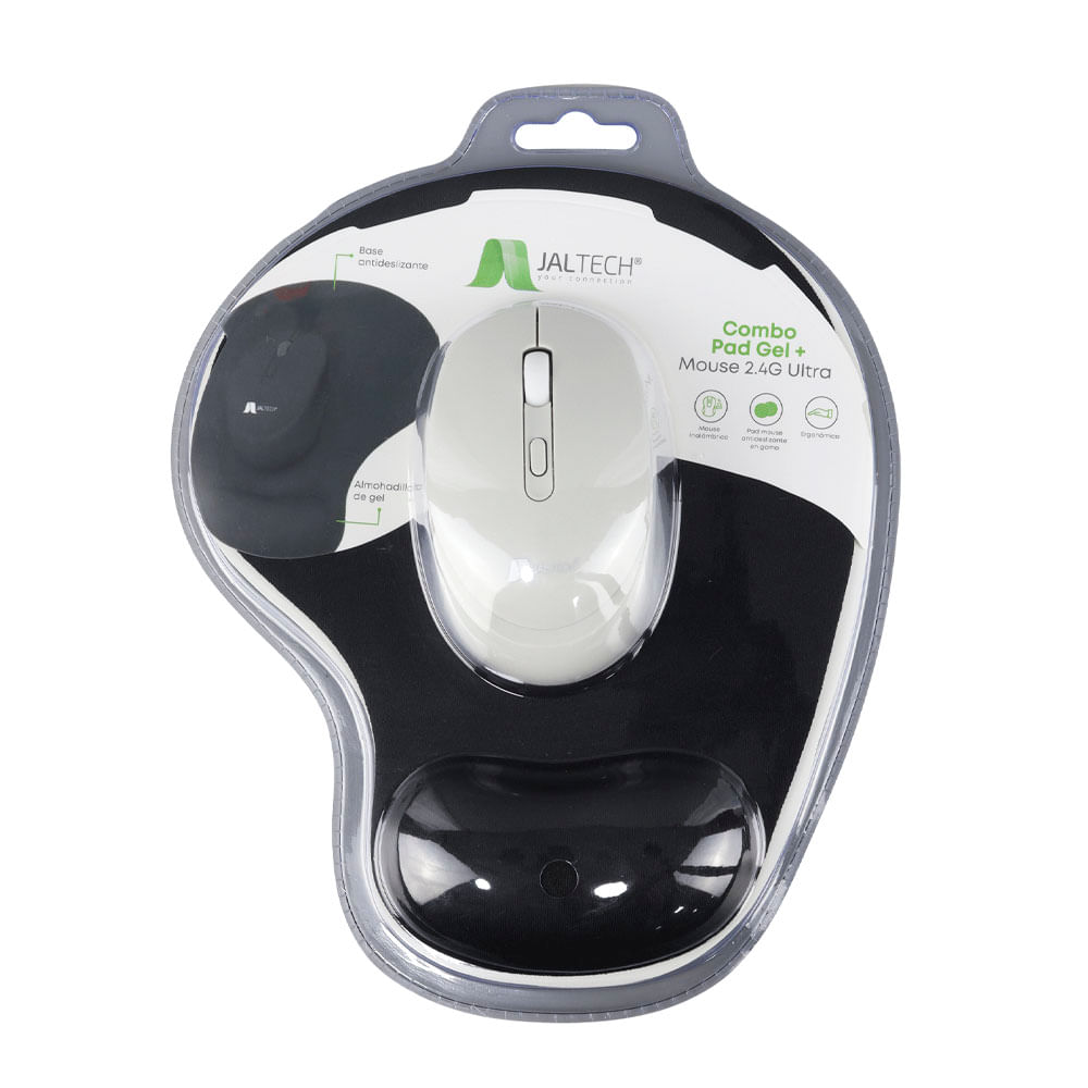 Combo Pad Mouse Gel + Mouse 2.4 Gris