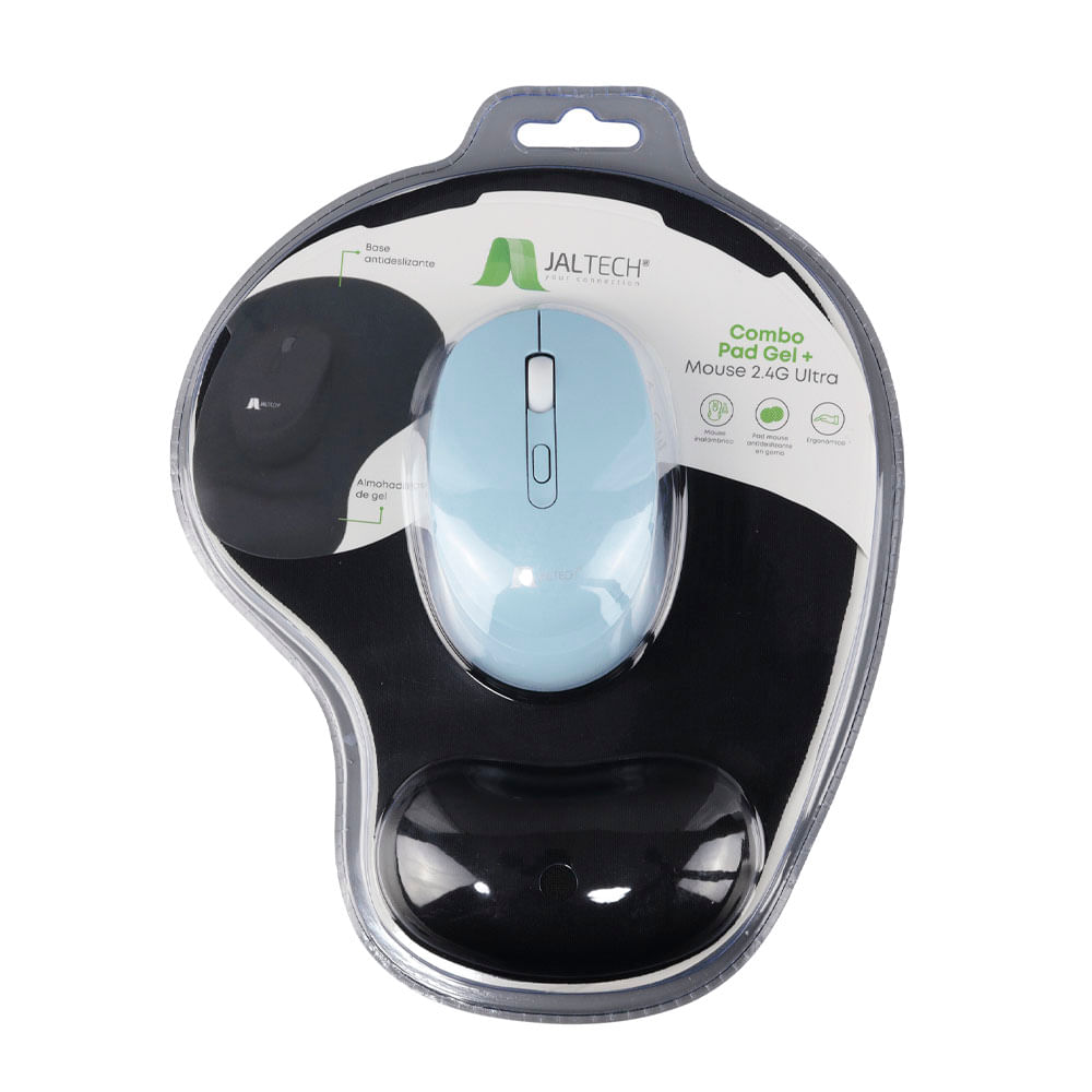 Combo Pad Mouse Gel + Mouse 2.4 Azul