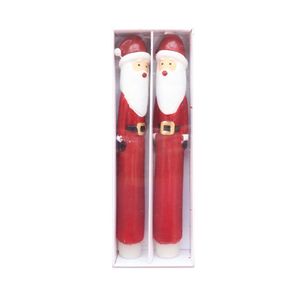 Set 2 Velas Candelabro Santa Navidad 2024