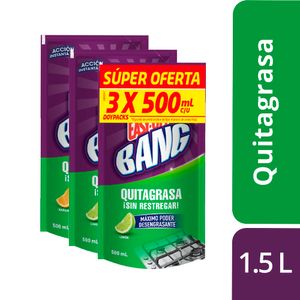 Quitagrasa Easy Off Bang 3 Und x500 ml