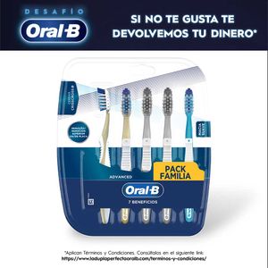 Cepillo de Dientes Oral-B Advanced 7 Beneficios Suave 5 Unds