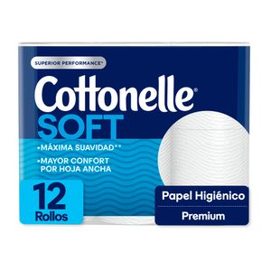 Papel higiénico Cottonelle soft x12rollo x204 hojas c-u