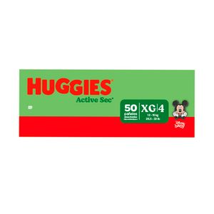 Pañales Huggies Active Sec 4/XG Disney x50und