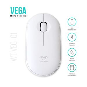 Mouse Bluetooth Wattana WT-VEG-01 Vega Blanco