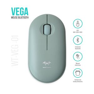 Mouse Bluetooth Wattana WT-VEG-01 Vega Verde