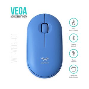 Mouse Bluetooth Wattana WT-VEG-01 Vega Azul