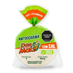 Arepas antioqueñas Don Maíz con sal x8und x800g