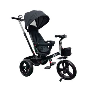 Triciclo Paseador para Niños con Guiador Sun 360 Grados Negro Prinsel