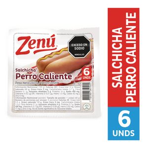 Salchicha Zenú perro caliente x6und x240g