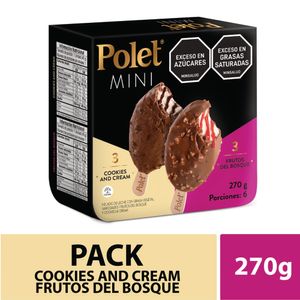 Helado Polet mini surtido x6und x45g c-u