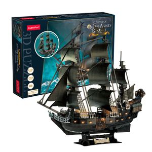 Rompecabezas 3D Nv Experto 293 Pz Barco Pirata Venganza Reina Ana - Cubic Fun