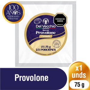 Queso Provolone del Vecchio Rodaja Curada x75 grs