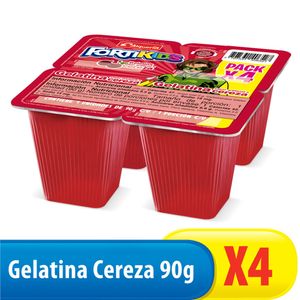 Gelatina Alquería Fortikids Cereza x4 Und x90 grs