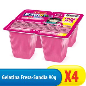 Gelatina Alquería Fortikids Sandia Fresa x4 Und x90 grs