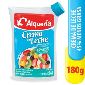 Crema de Leche Alquería Light Bolsa x180 grs