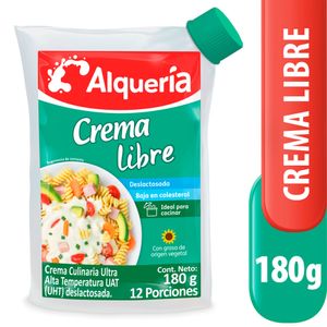 Crema Leche Alquería Libre Bolsa x180 grs