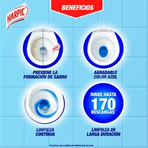 Desinfectante para Inodoros Harpic Pastillas Sin Color x2und