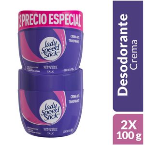 Desodorante Mujer Lady Speed Stick Pote 24/7 Talco 100g x2 Und