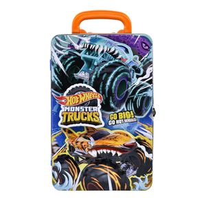 Car Case Metálico Monster Truck Para 6 Carros