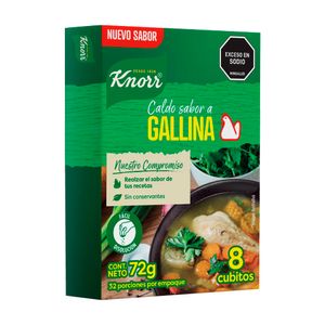 Caldo de Gallina Knorr x8 Cubos x72grs