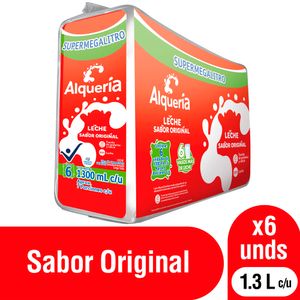 Leche Alquería Sabor Original Supermegalitro x6 Und x1300 ml