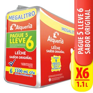 Leche Alqueria original pague 5 lleve 6 x1100ml c/u