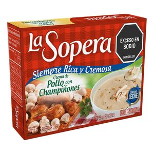 Crema La Sopera pollo y champiñones x90g