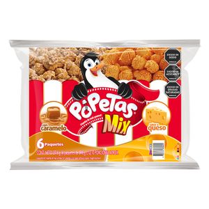 Crispetas Popetas mix caramelo y queso x 6und x 40g