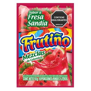 Refresco Frutino Polvo Fresa Sandia Rinde 2lt x10grs