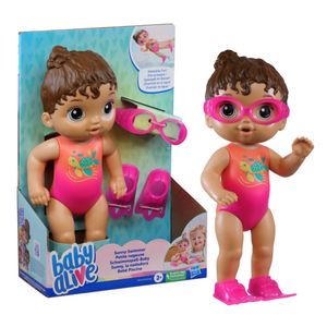 Muñeca Baby Alive Sunny La Nadadora Cabello Castaño