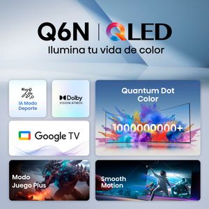 Televisor HISENSE 55 Pulgadas QLED 4K Smart TV 55Q6N