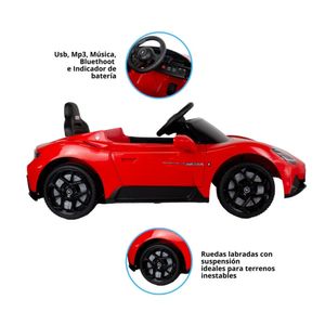 Carro Montable Eléctrico para Niños Maserati Mc20 Prinsel Rojo